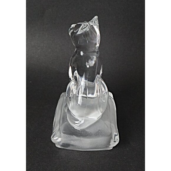 Cristal d' Arques Crystal Cat Figurine Made in France Paperweight - Picture 3 of 6